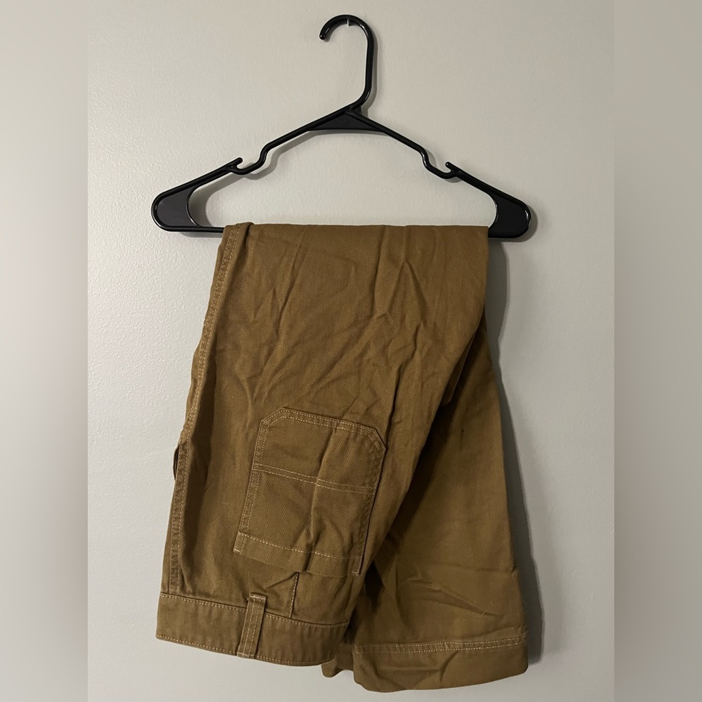 Old Navy Carpenter Pants — Olive green/brown — 4